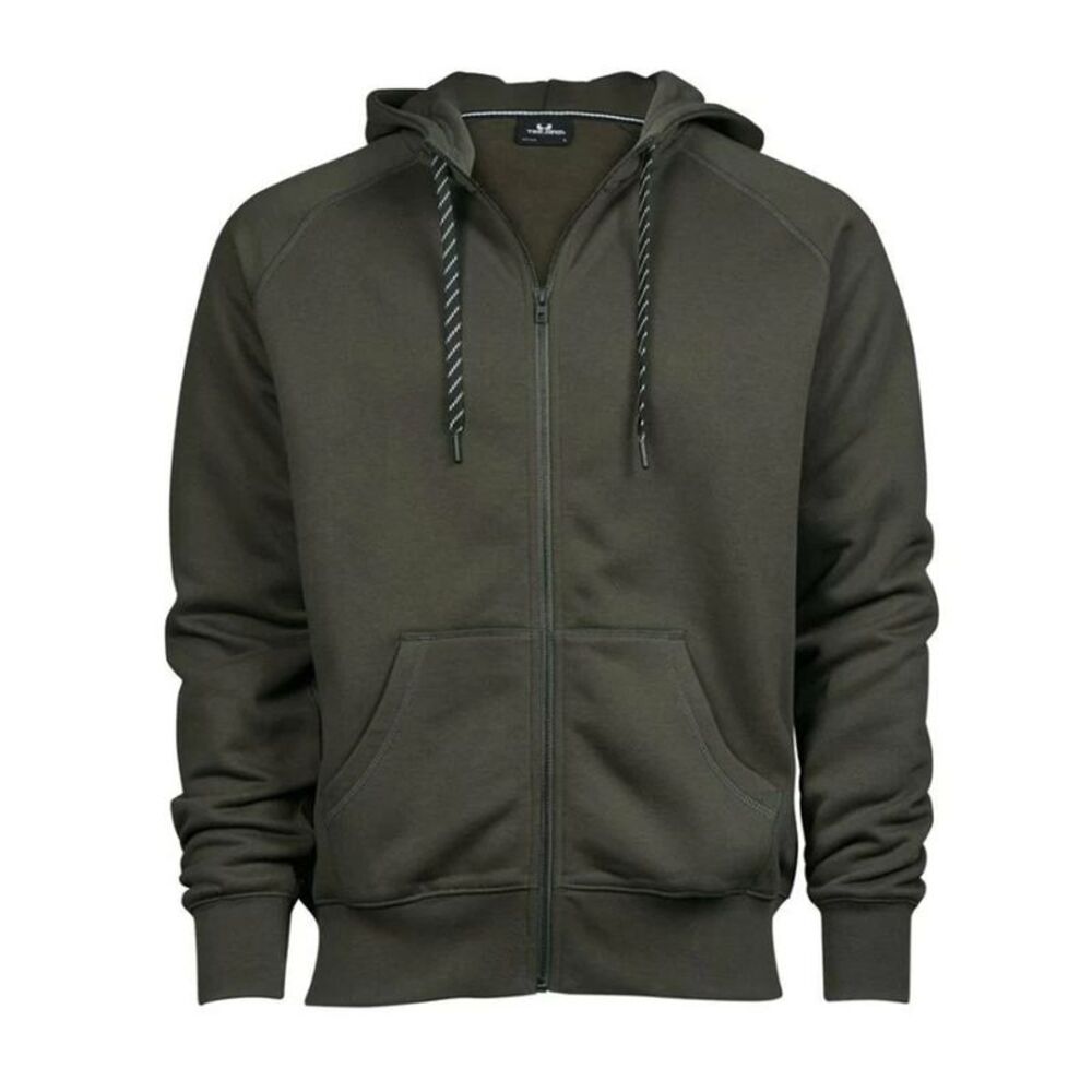 Tee Jays Mens Fashion Zip  Sweatshirt / Deep Green